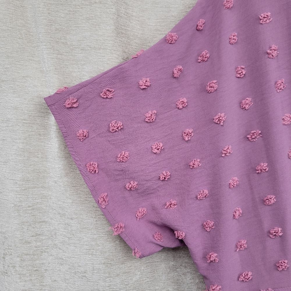 BloomChic NWT 22/24 Whimsical Lilac V-Neck Textured Midi/Maxi Dress - Picture 6 of 15